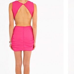 Tobi Cindy Open Back Dress hot pink